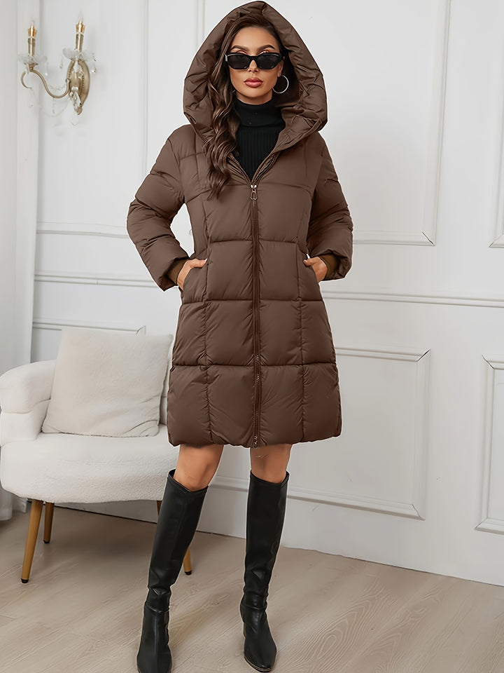 Valentina | Longline Hooded Puffer Coat