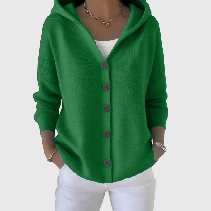 Selina | Hooded Button-Front Cardigan