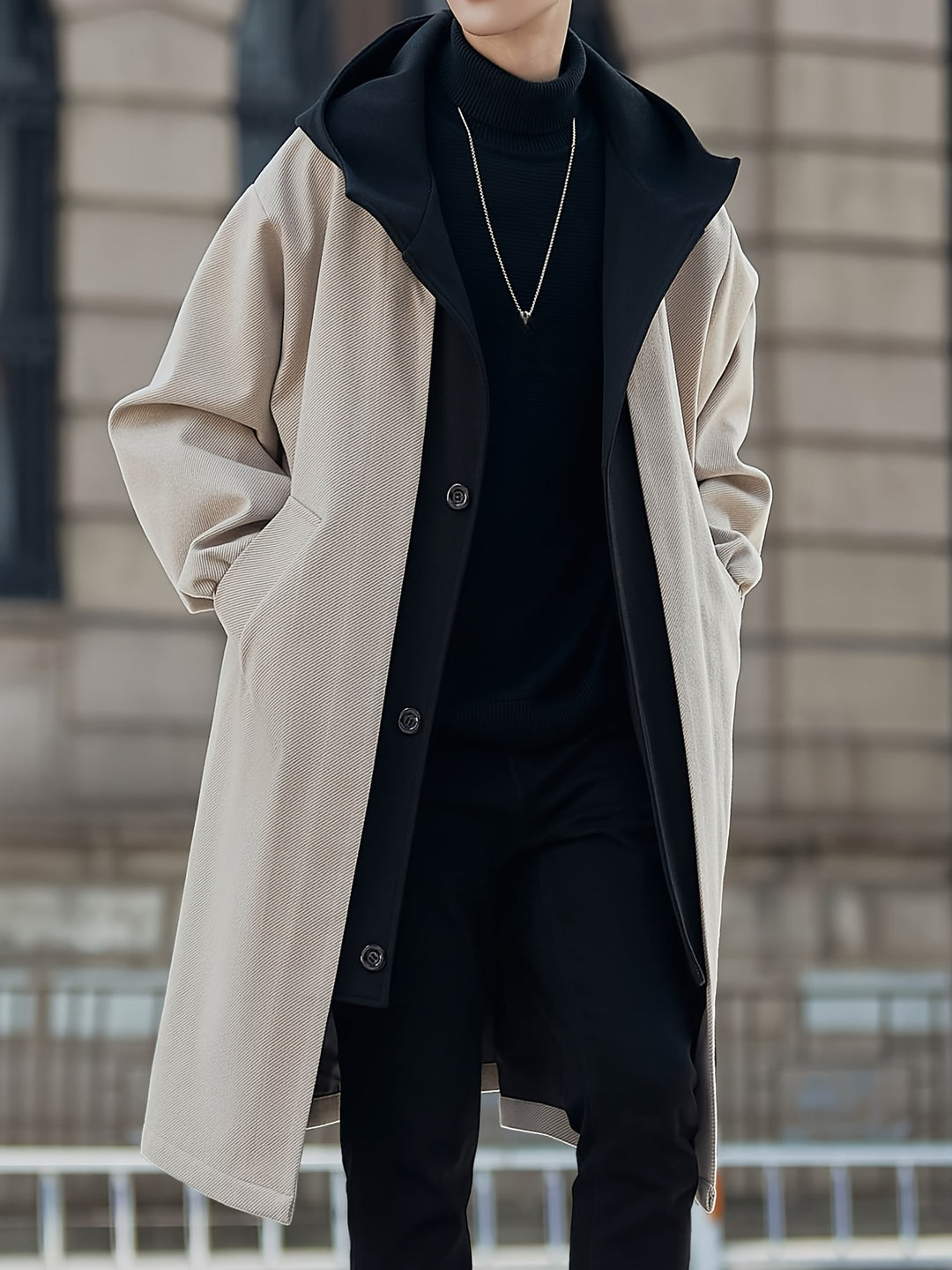 Desmond | Layered Hooded Long Coat