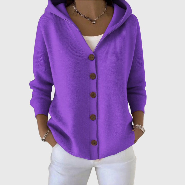 Selina | Hooded Button-Front Cardigan