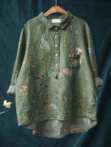 Sylvana | Woodland Print Relaxed Shirt