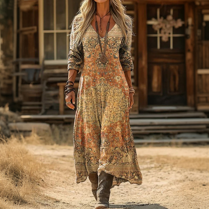 Saffron | Bohemian Flowing Maxi Dress