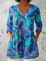 Cassia | Flowing V-Neck Tunic