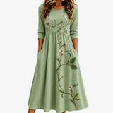 Fioretta | Embroidered Floral Midi Dress