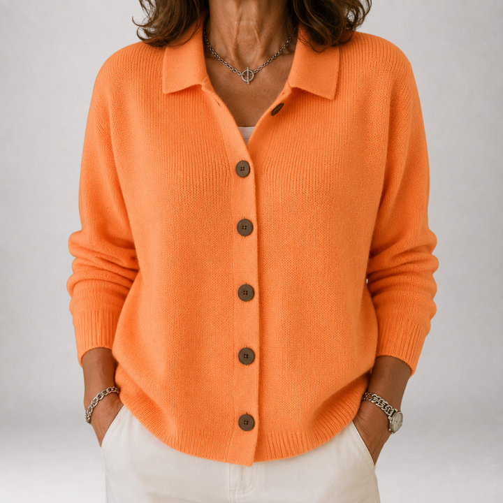 Petra | Polo Collar Button Cardigan