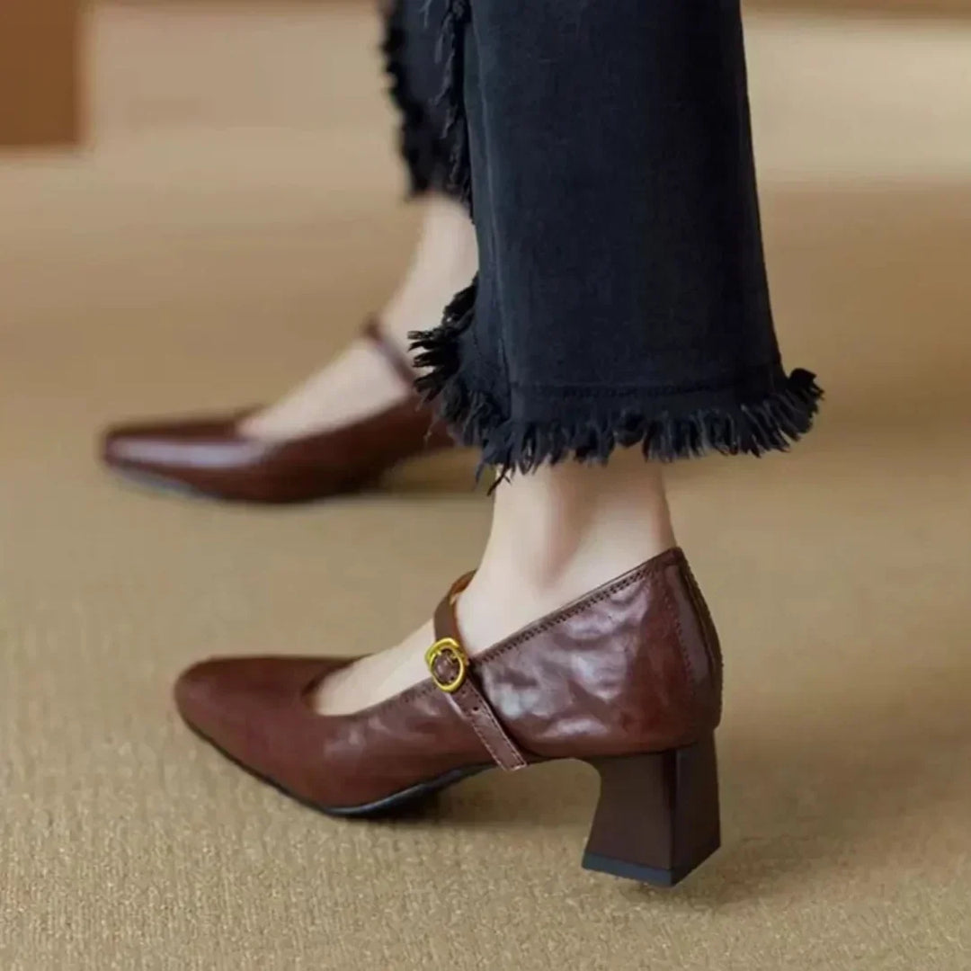Emily | Buckled Block-Heel Mary Janes