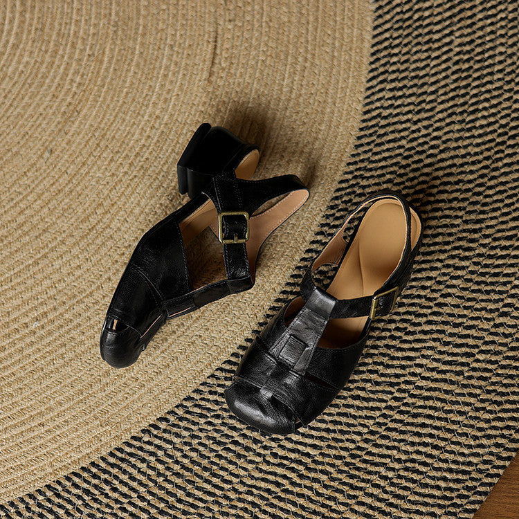 Esme | Woven Block-Heel Sandals