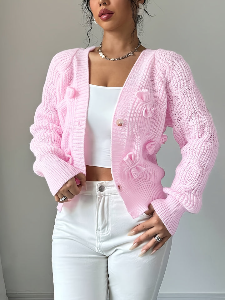 Rosanna | Bow-Detail Long Sleeve Cardigan