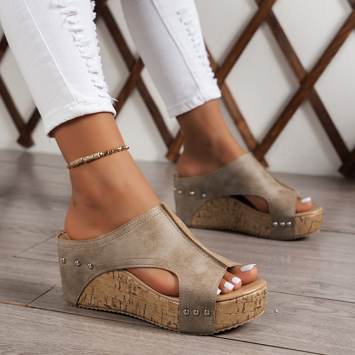 Marlow | Retro Platform Wedge Sandals