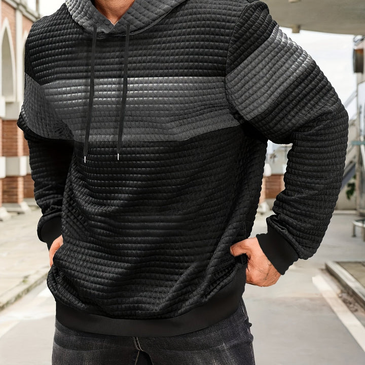 Jasper | Textured Colour-Block Hoodie