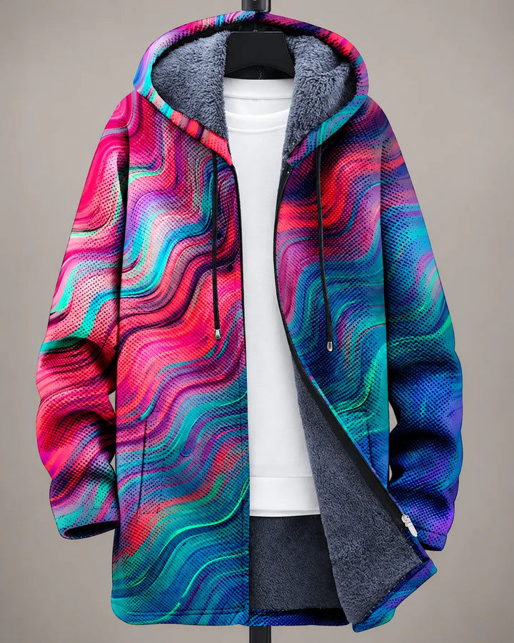 Griffin | Wave-Print Hooded Jacket