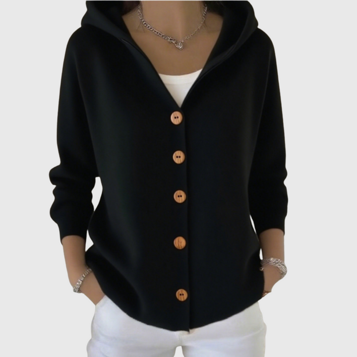 Selina | Hooded Button-Front Cardigan
