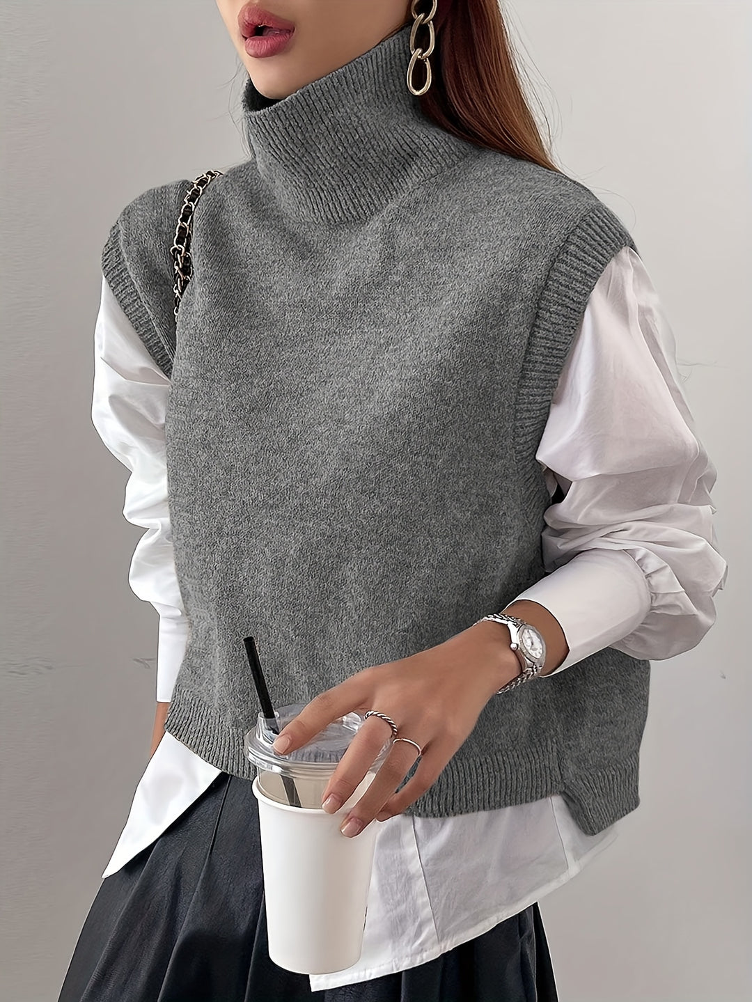 Eloora | High-Neck Sweater Vest