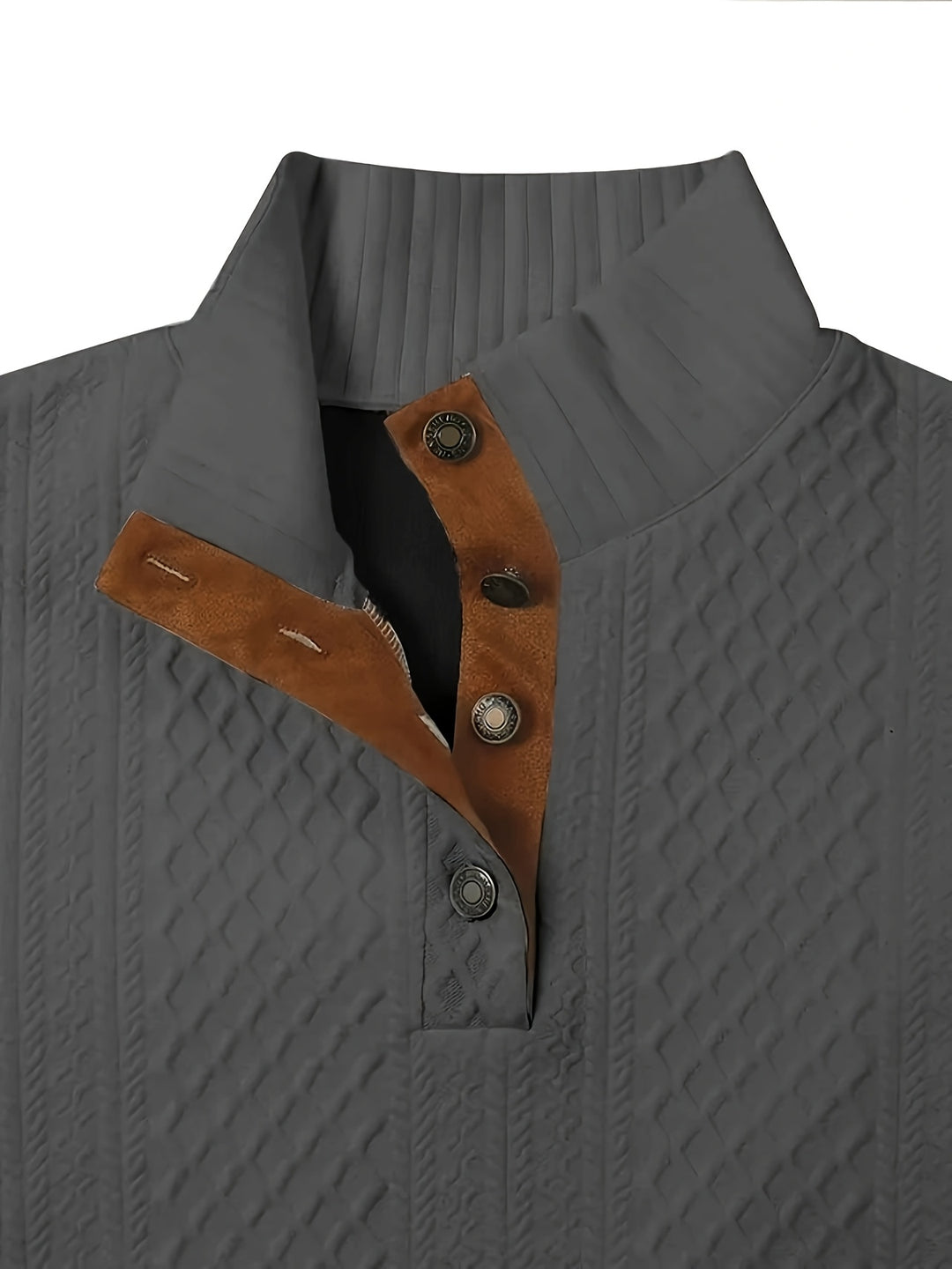 Donovan | Textured Stand-Collar Jumper