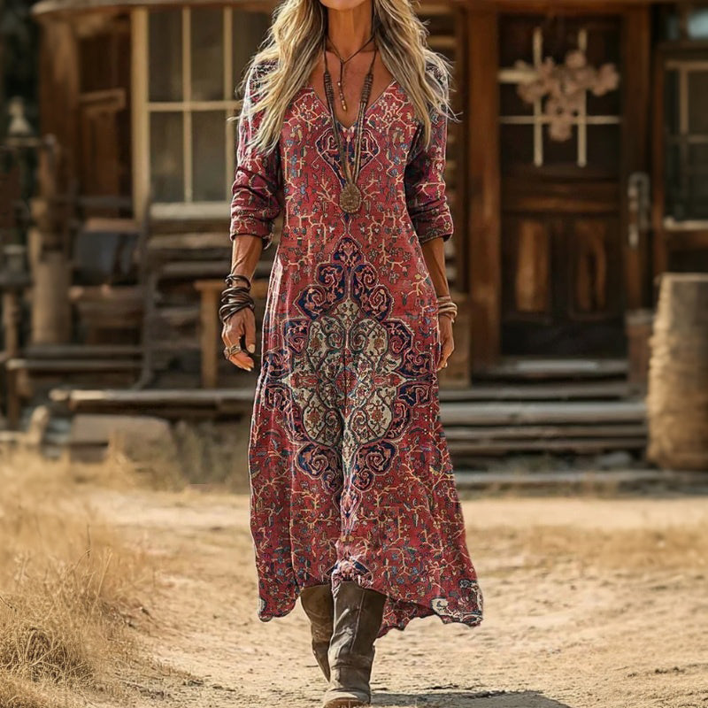 Renata | Flowing Bohemian Maxi Dress