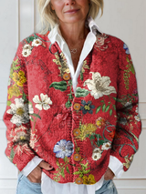 Talia | Vintage Floral Button Cardigan