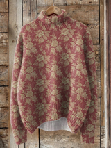 Constance | Floral Turtleneck Sweater