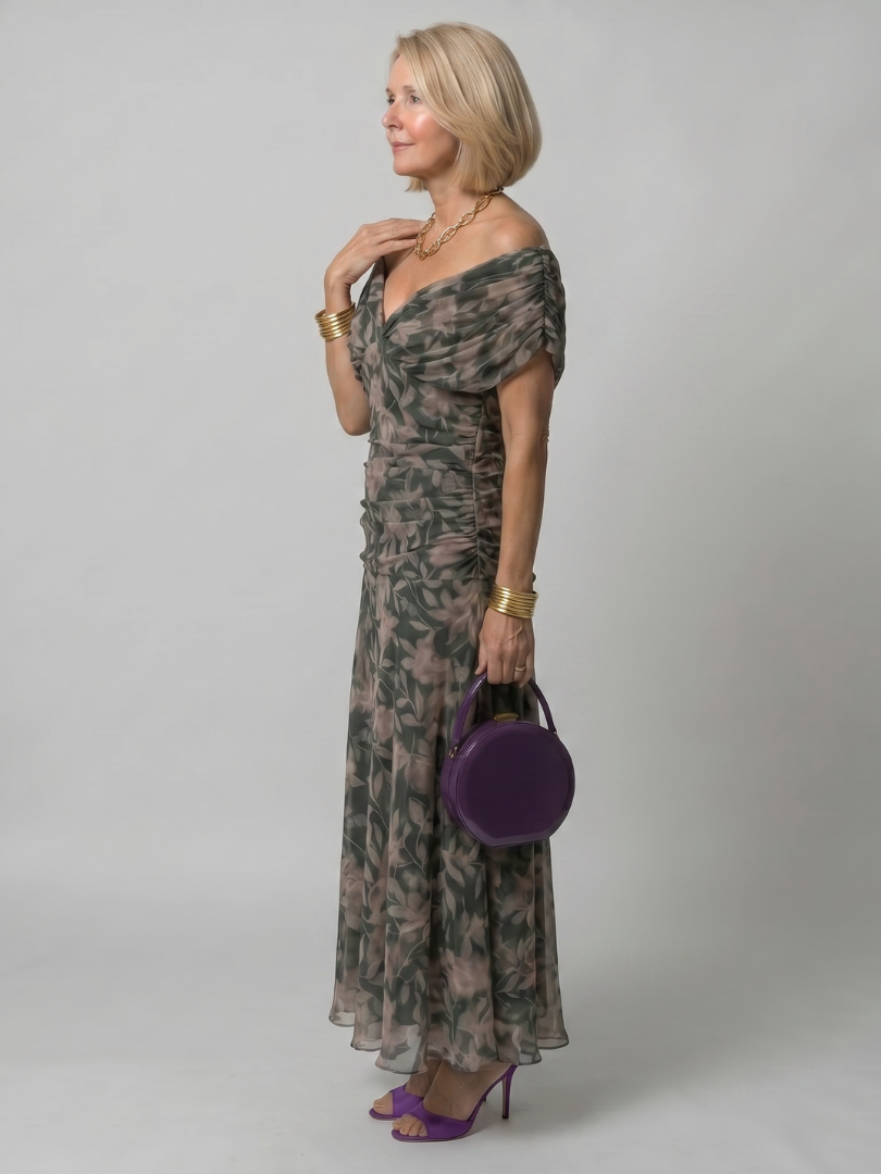 Rosabel | Off-Shoulder Flowing Midi Dress