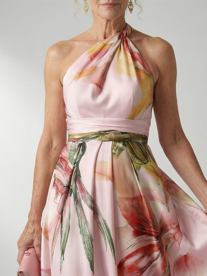 Anthea | Floral Halterneck Maxi Dress
