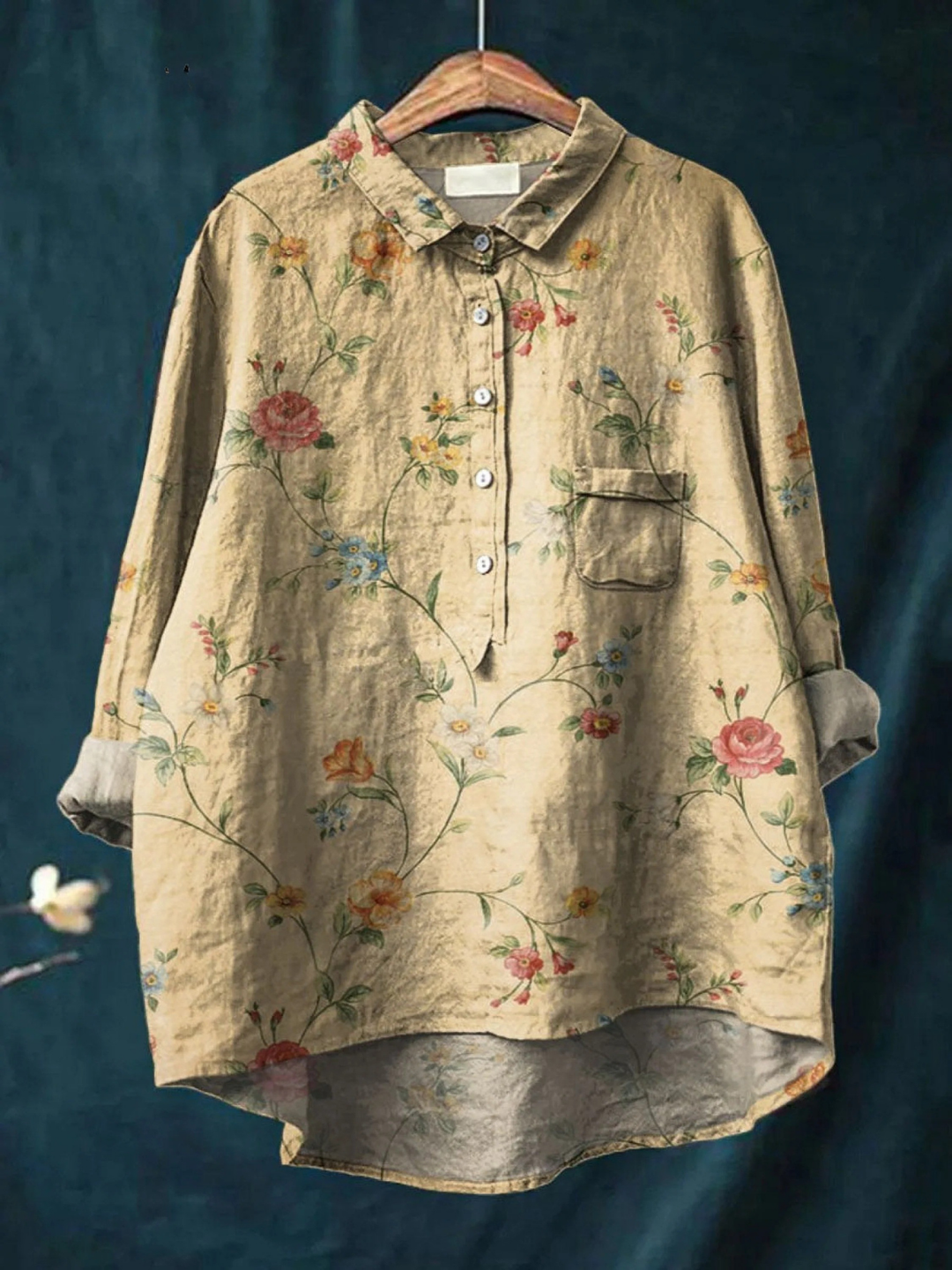Millie | Floral Art Print Relaxed Shirt