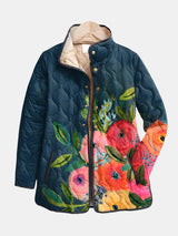 Juliette | Painterly Floral Quilted Jacket