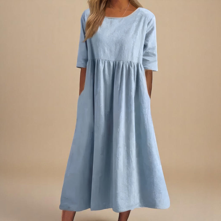 Sophia | Relaxed Empire-Waist Midi Dress