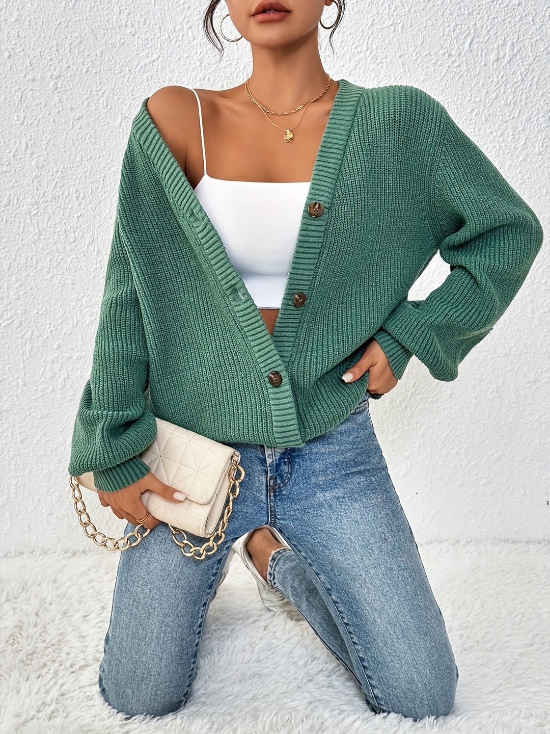Rosemary | Chunky-Knit Button Cardigan