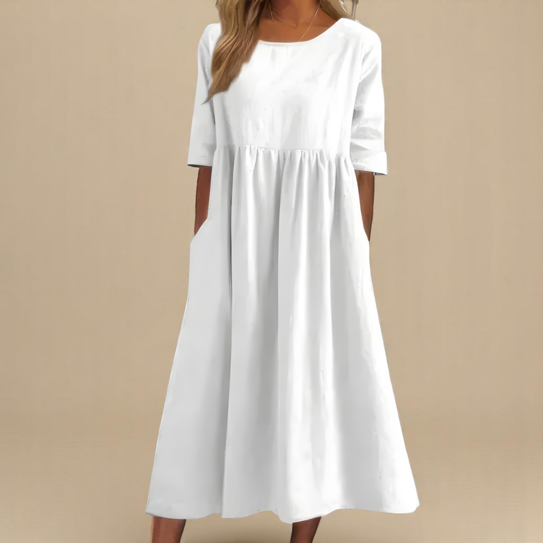 Sophia | Relaxed Empire-Waist Midi Dress