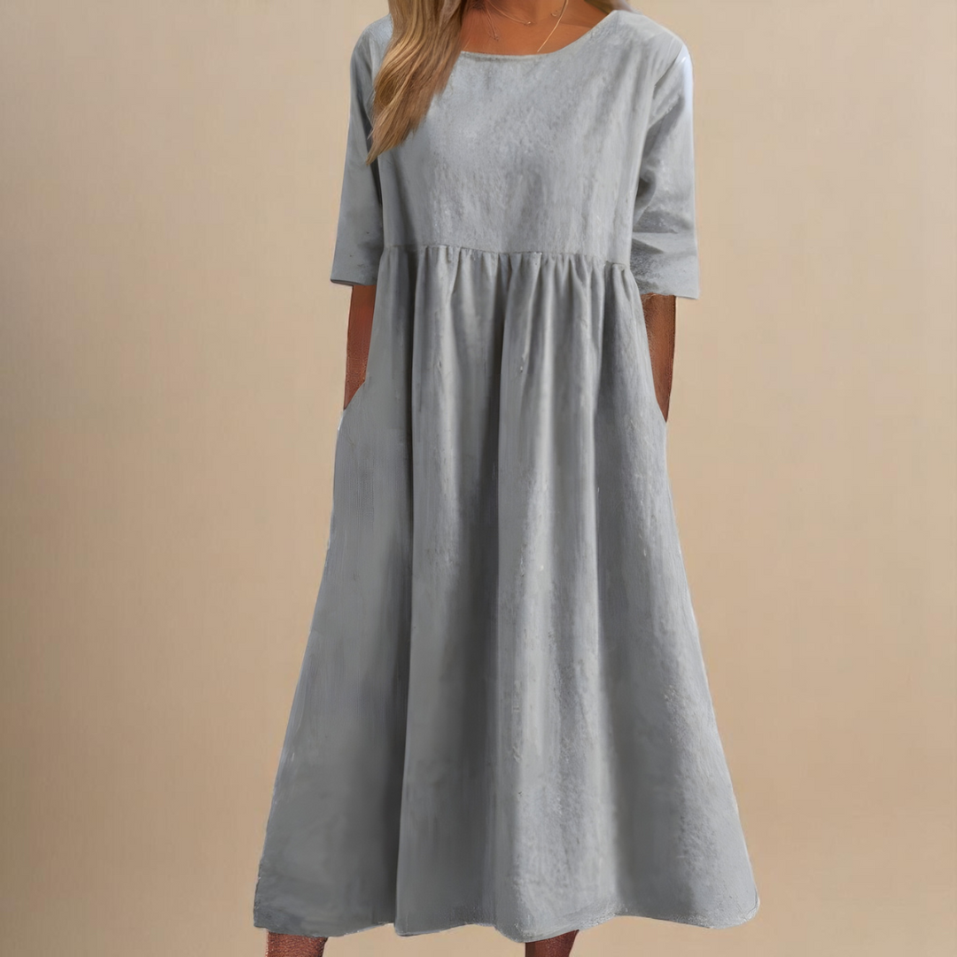 Sophia | Relaxed Empire-Waist Midi Dress