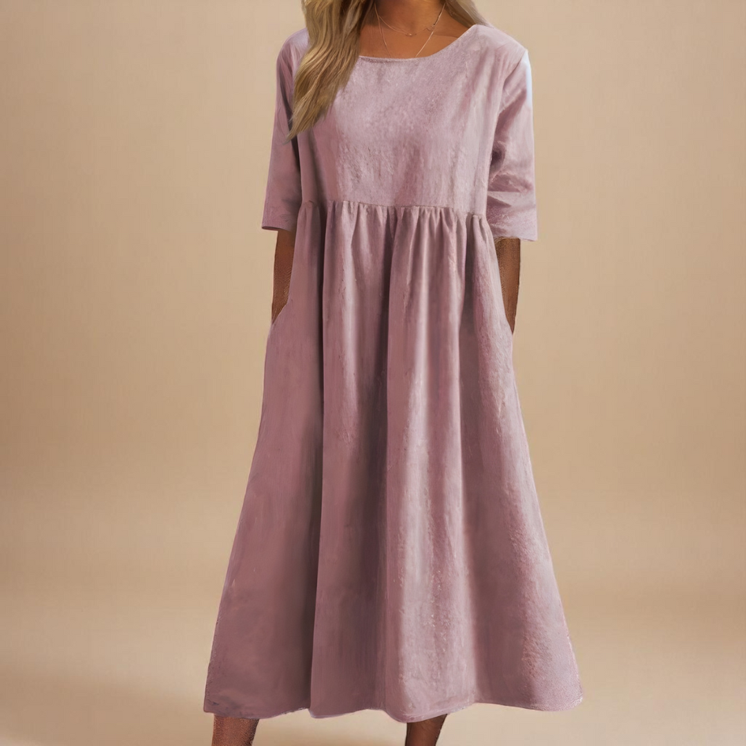 Sophia | Relaxed Empire-Waist Midi Dress
