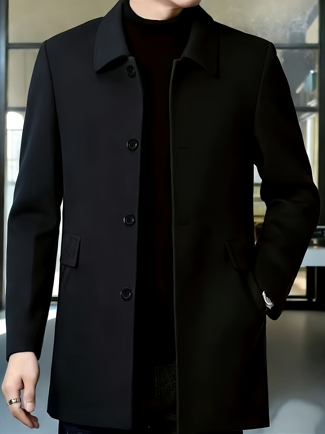 Harlan | Refined Single-Breasted Overcoat
