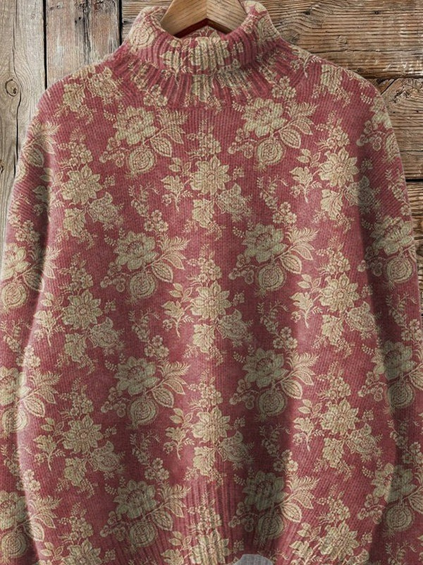 Constance | Floral Turtleneck Sweater
