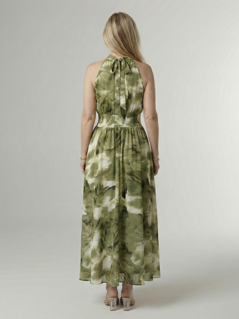 Bellamy | Gathered Halter Midi Dress