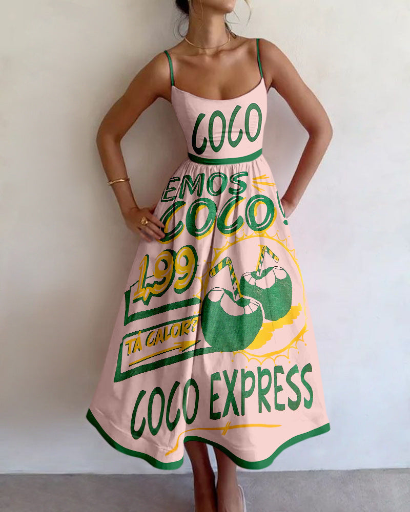 Elise | Breezy Printed Midi Dress