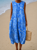 Deirdre | Floral Sleeveless Midi Dress