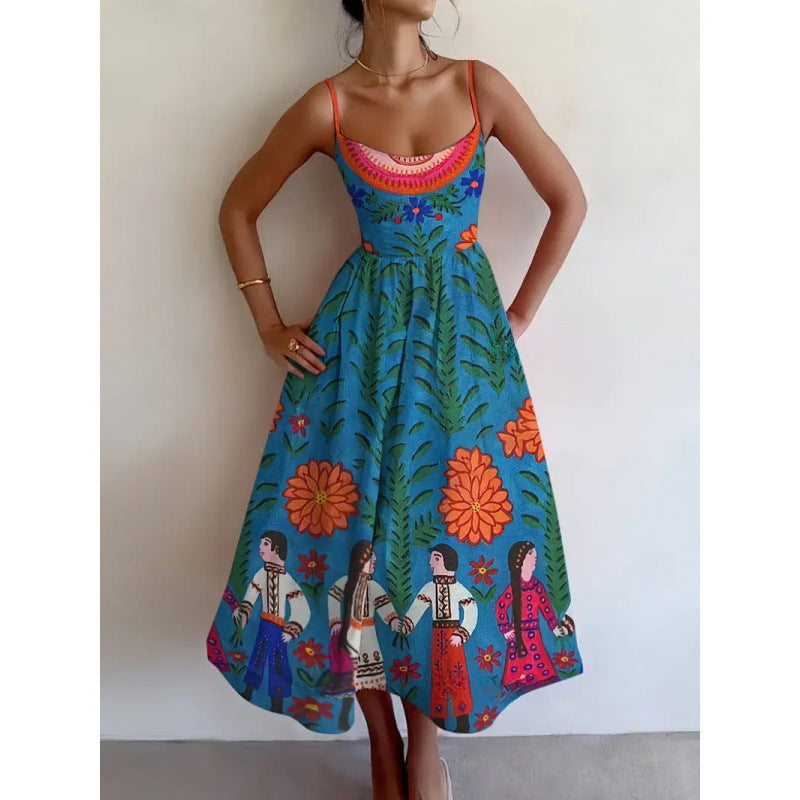 Marlette | Folk Garden Midi Dress