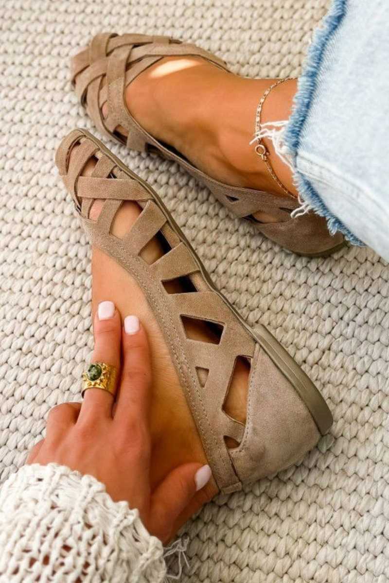 Francine | Woven Peep-Toe Sandals