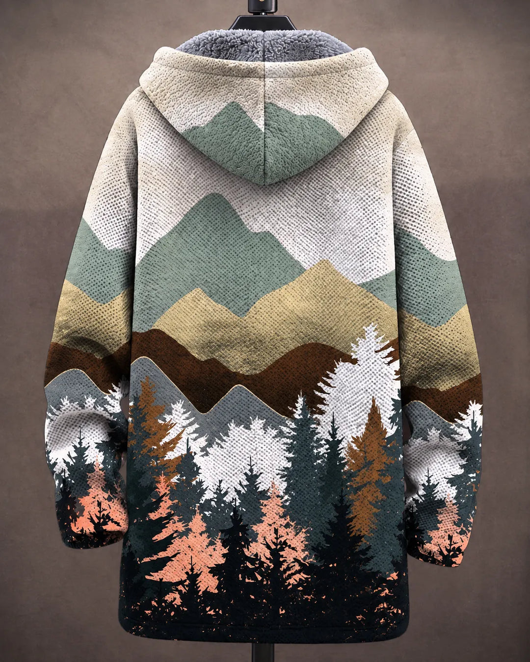 Rowan | Mountain Print Hooded Jacket