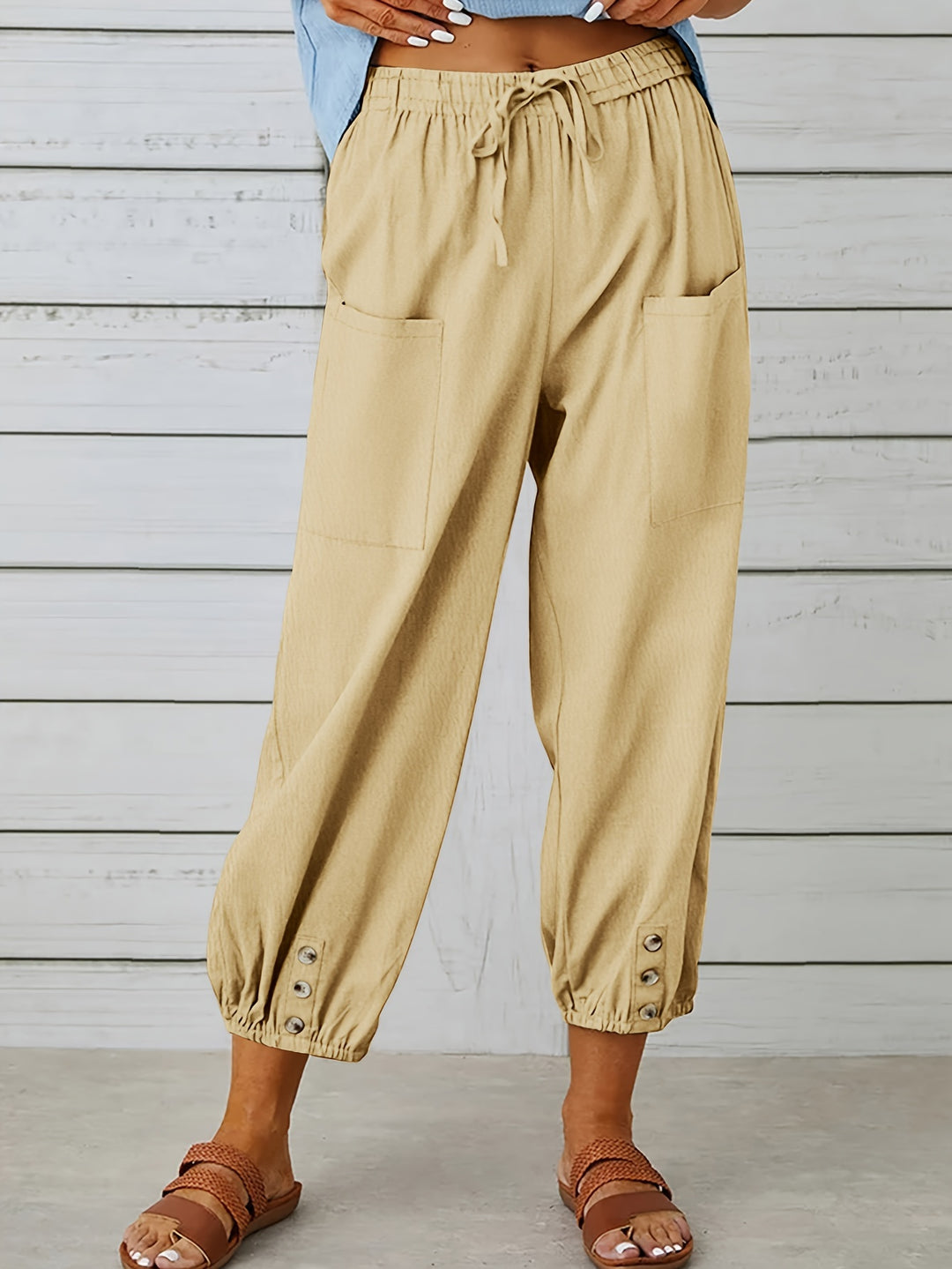 Colleen | Relaxed Drawstring Capris
