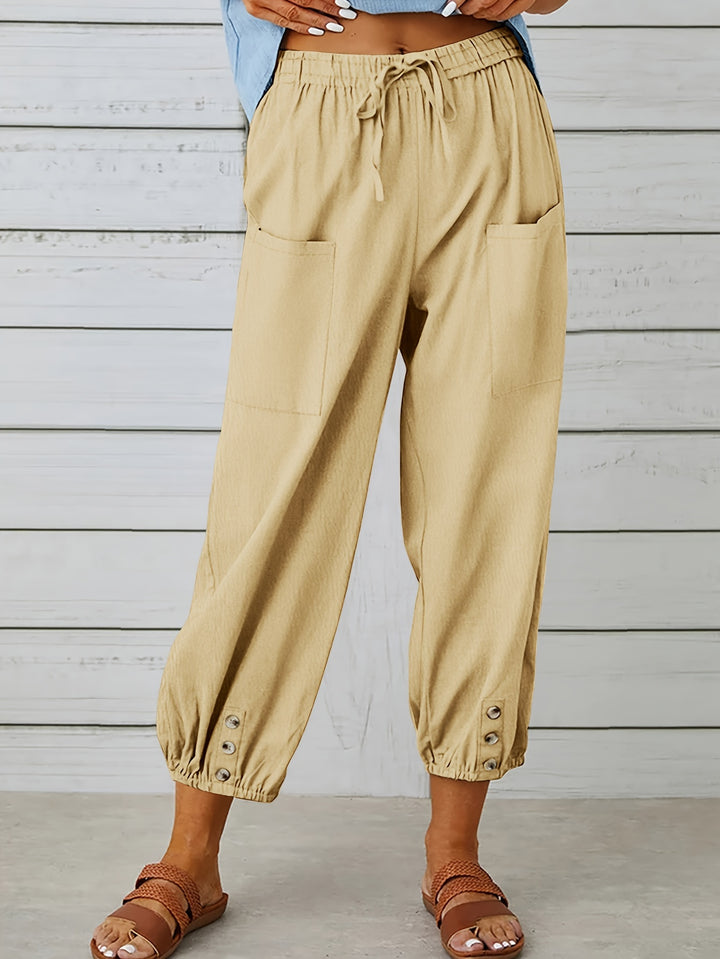 Colleen | Relaxed Drawstring Capris