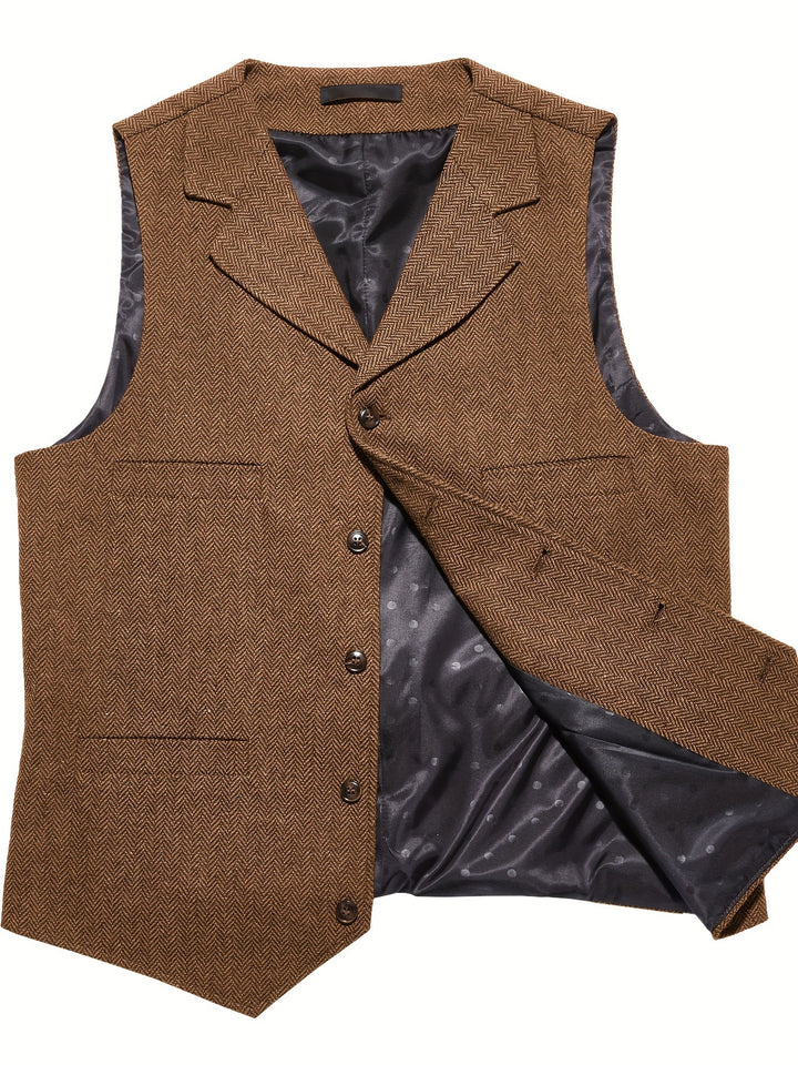 Grayson | Tailored Herringbone Waistcoat