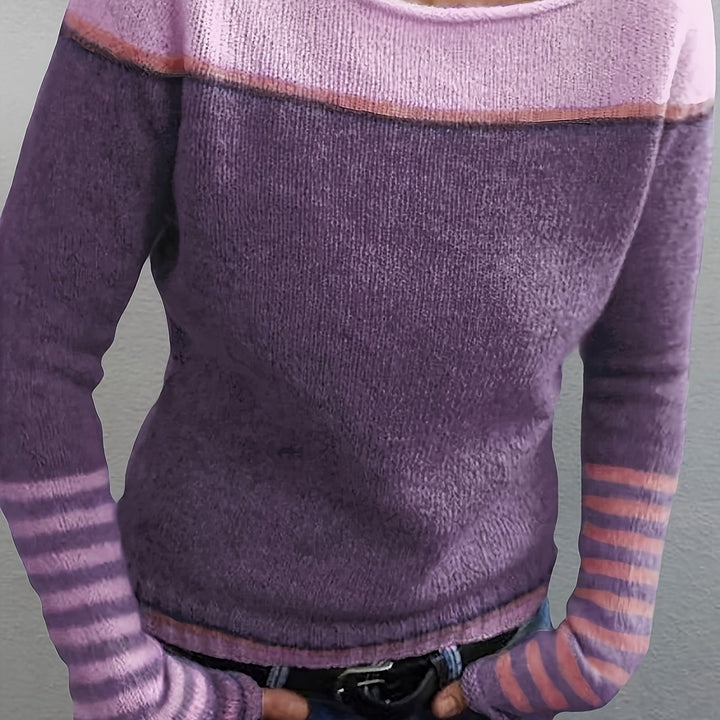 Marion | Colour-Block Long Sleeve Jumper