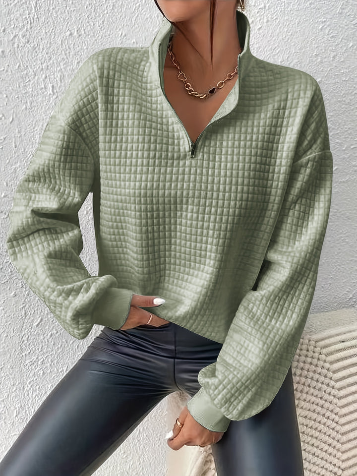 Elspeth | Relaxed Quarter-Zip Sweater