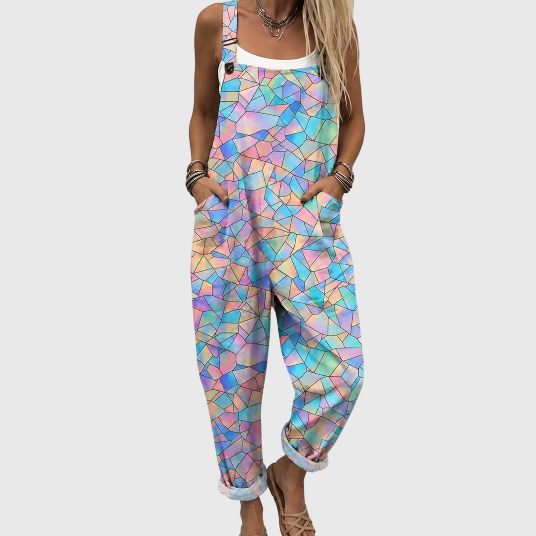 Lilias | Pastel Mosaic Jumpsuit