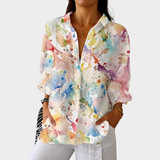 Ainsley | Watercolour Print Blouse