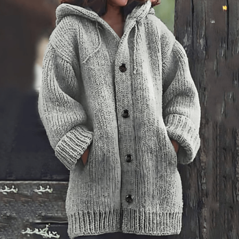 Wilhelmina | Cosy Hooded Knit Cardigan