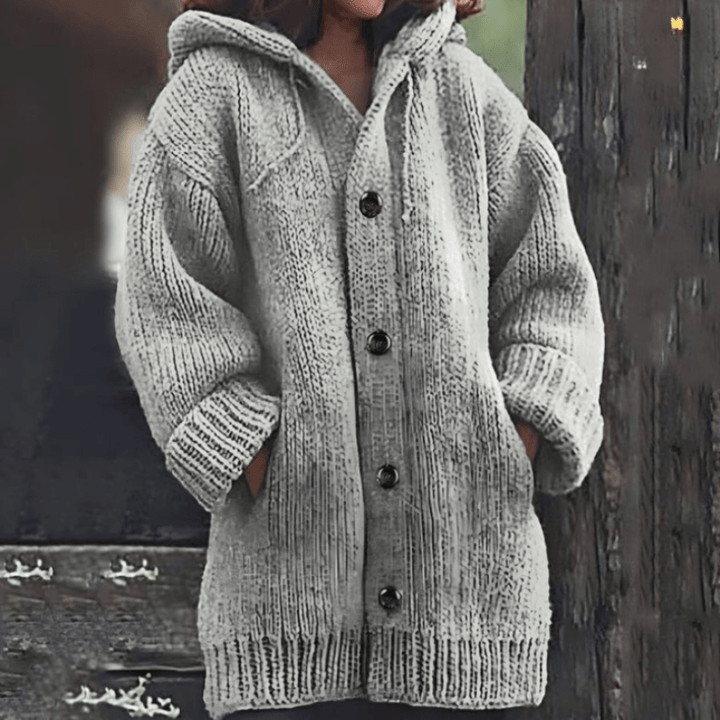 Wilhelmina | Cosy Hooded Knit Cardigan