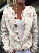 Victoria | Vintage Floral Button Cardigan