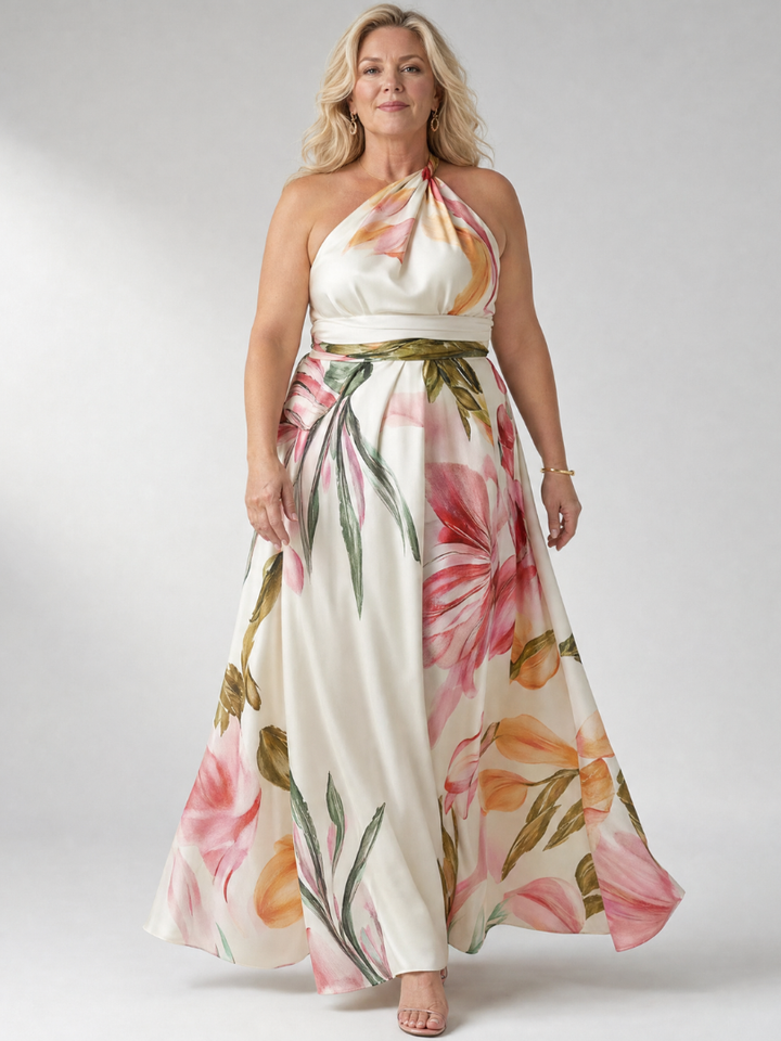 Anthea | Floral Halterneck Maxi Dress