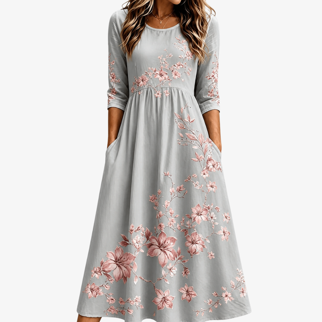 Perdita | Floral Pocket Midi Dress